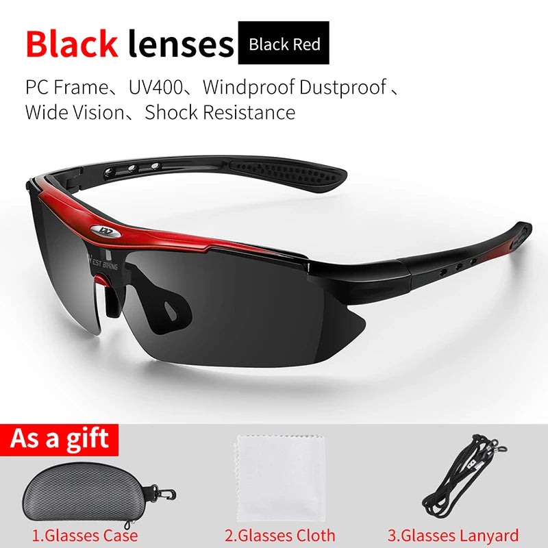 West Biking UV400 Sports Sunglasses for Cycling and Outdoors