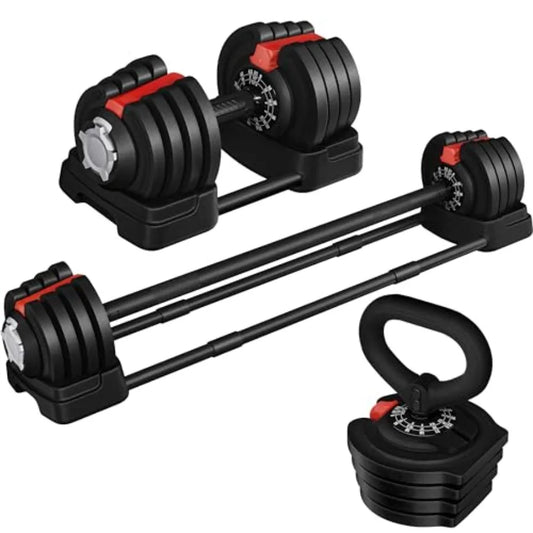 Yaheetech Adjustable Dumbbell Set for Strength Training 90 Lb