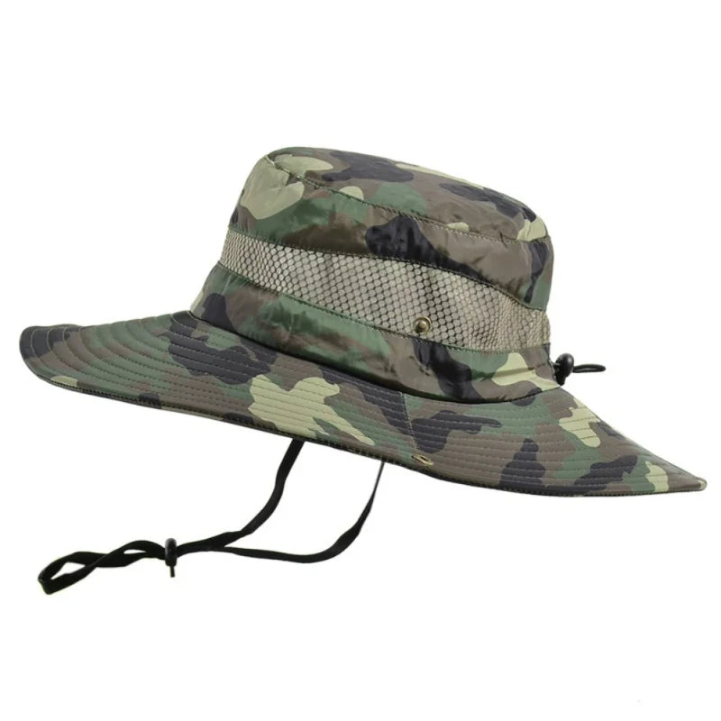 NONECN Men Bucket Hat Breathable Sun Protection Fisherman Hat