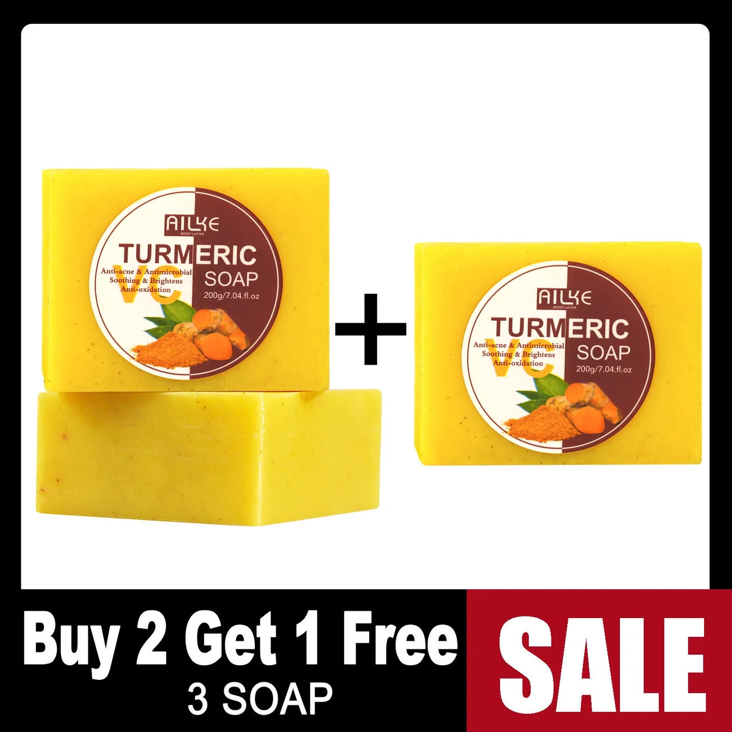 AILKE Aloe Vera Whitening Soap Acne Remover For Radiant Skin