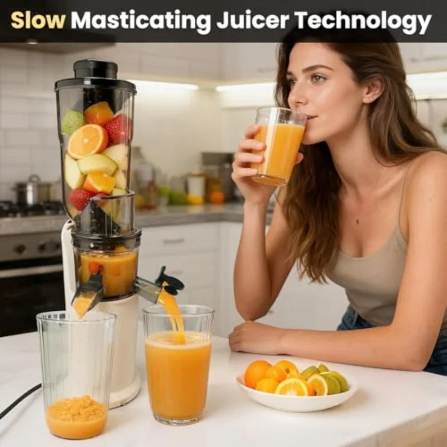 Cold Press Juicer 150W Masticating Slow Juicer for Fruits