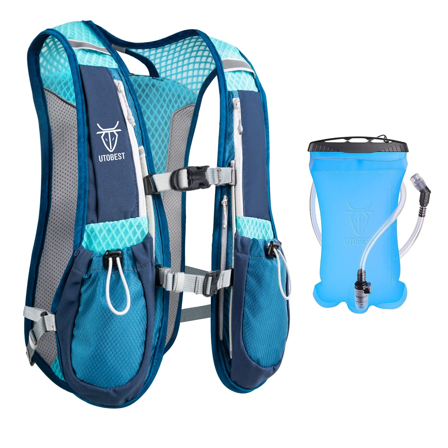 UTOBEST Hydration Running Vest With Reservoir Ultralight Multi Pocket Outdoors