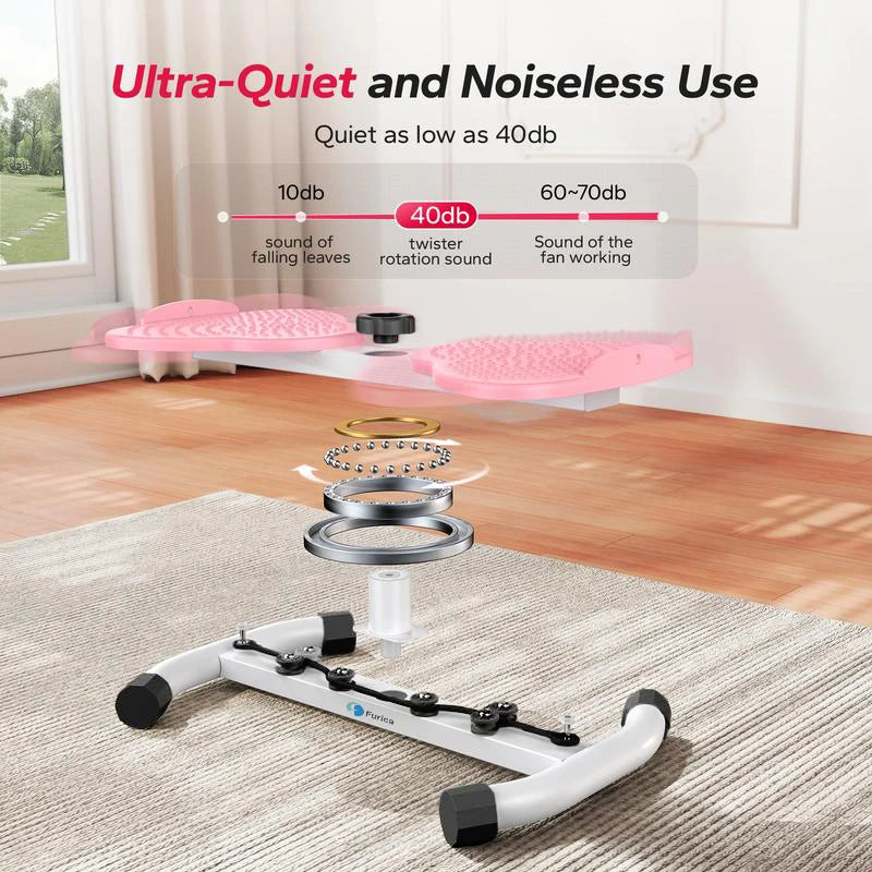 Waist Twisting Board With Ring Resistance Band For Home Fitness