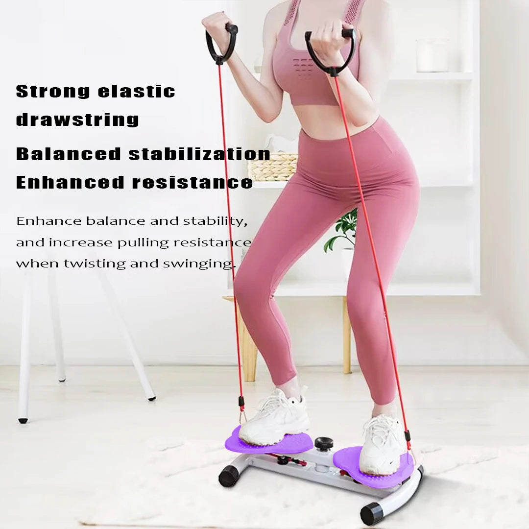 Waist Twisting Board With Ring Resistance Band For Home Fitness