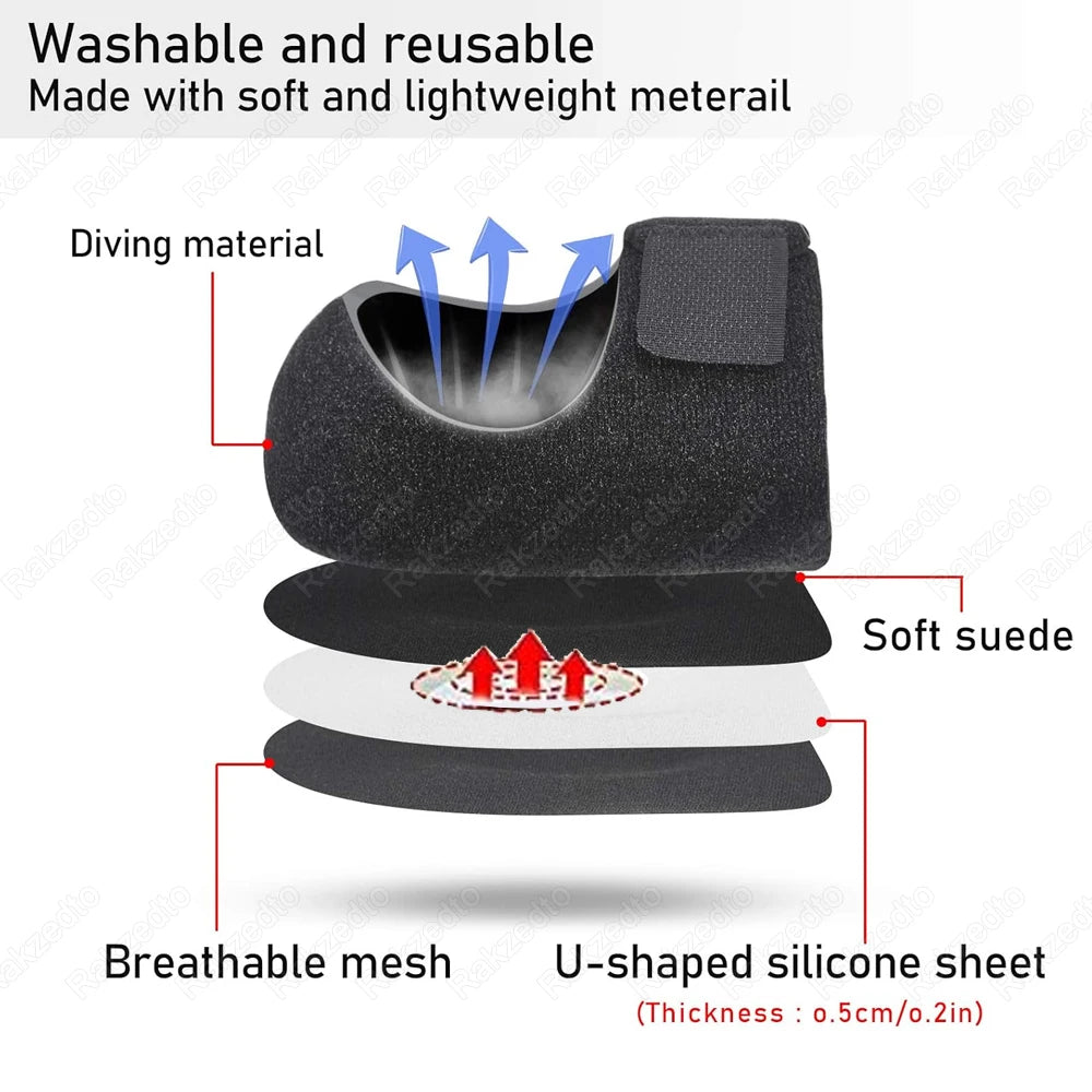 NONECN Silicone Gel Heel Cups Insoles For Plantar Fasciitis Relief