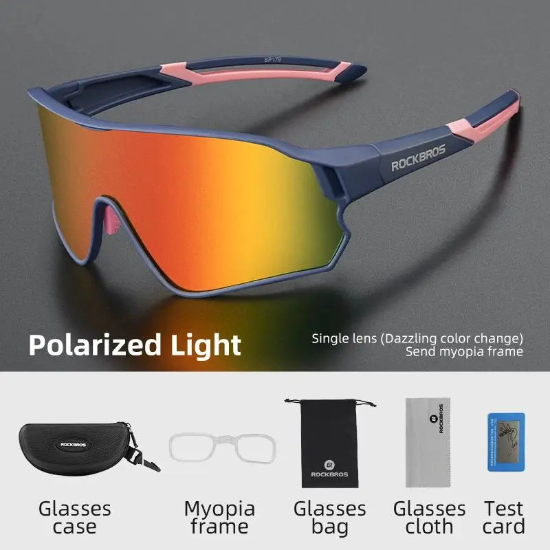 ROCKBROS Polarized Cycling Glasses for MTB Road Bikes UV400 Protection