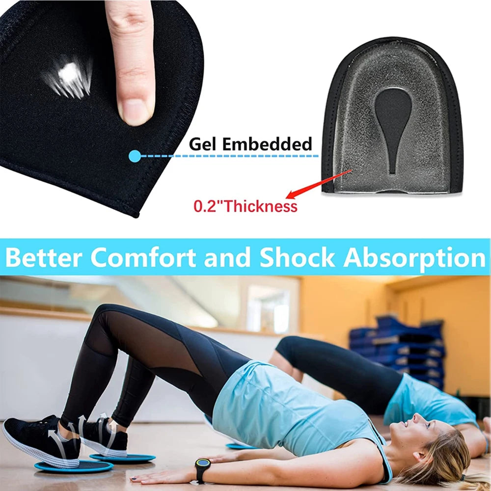 NONECN Silicone Gel Heel Cups Insoles For Plantar Fasciitis Relief