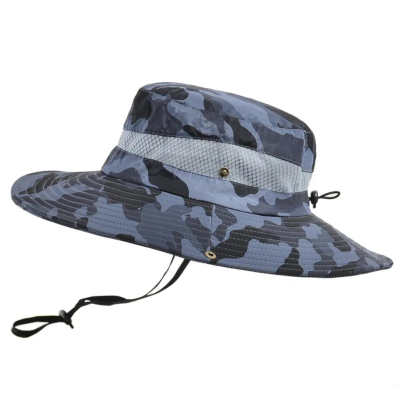 NONECN Men Bucket Hat Breathable Sun Protection Fisherman Hat