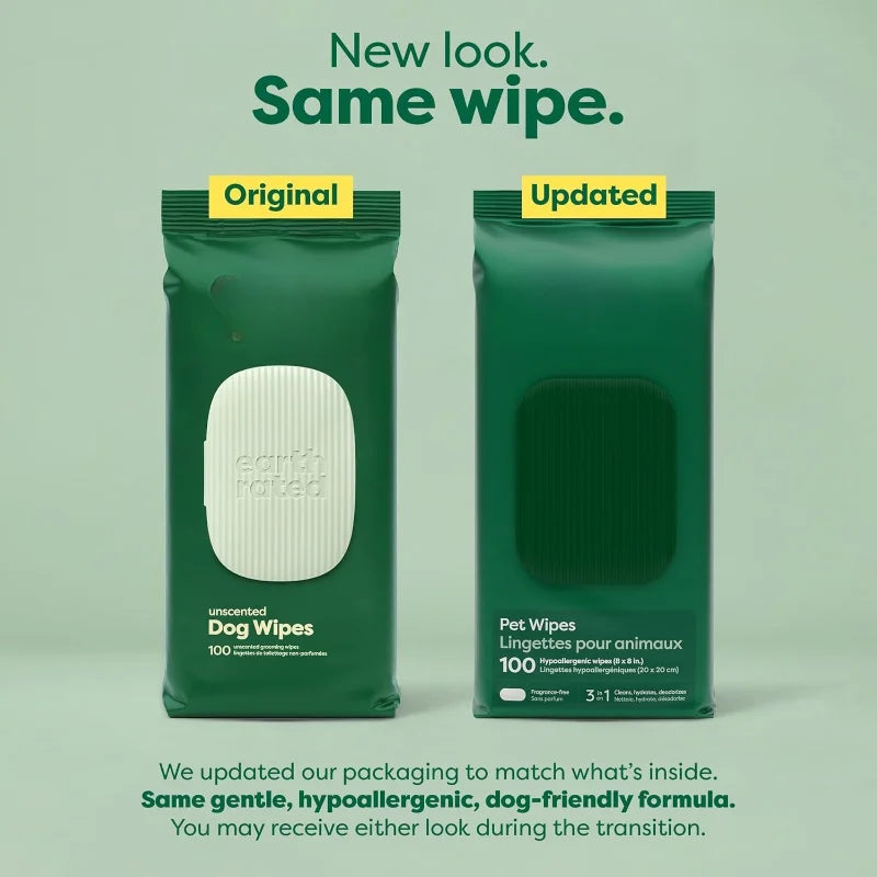 Pet Wipes Hypoallergenic Fragrance Free Cleansing for Dogs and Cats