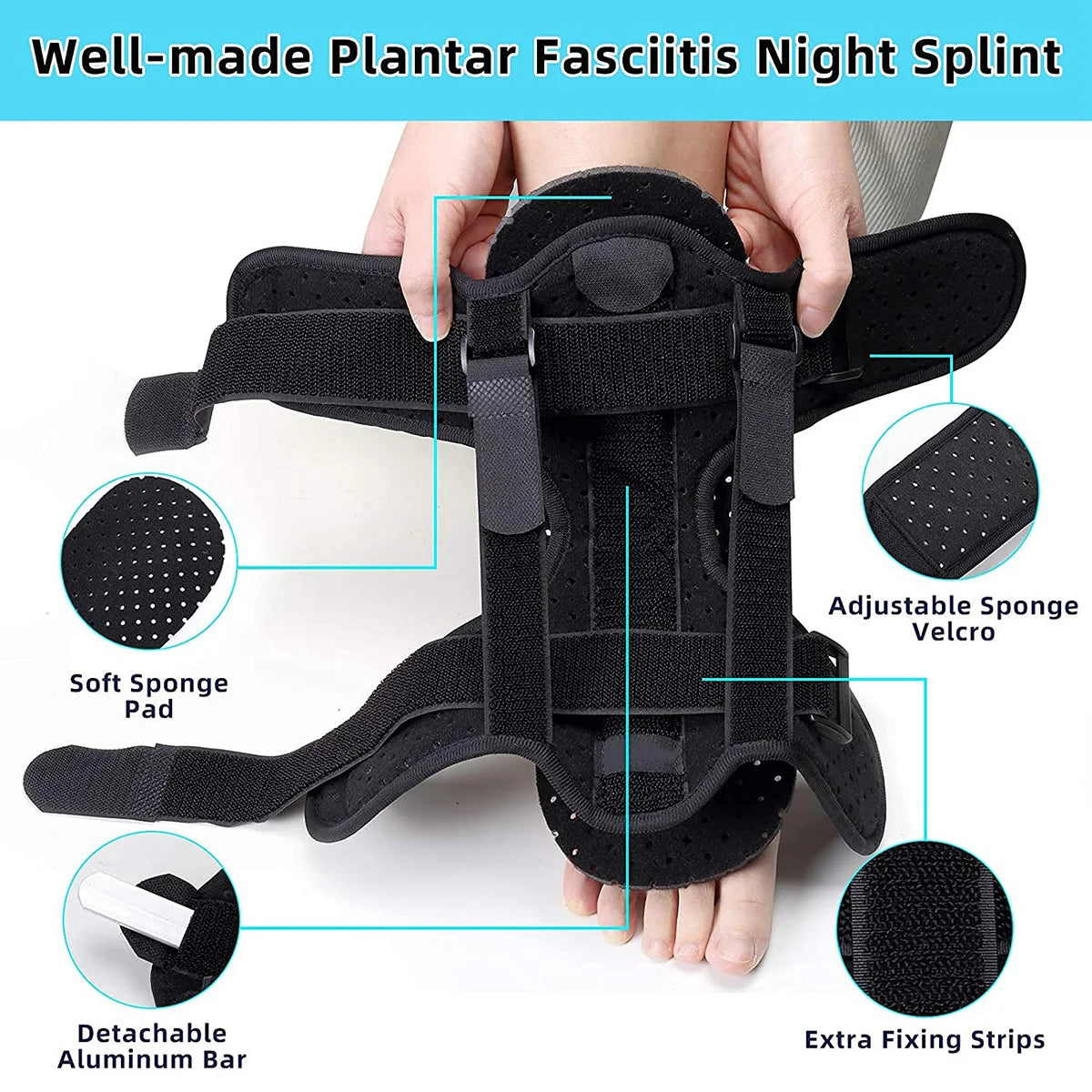 Plantar Fasciitis Night Splint Adjustable Foot Orthotic Brace Achilles Tendonitis