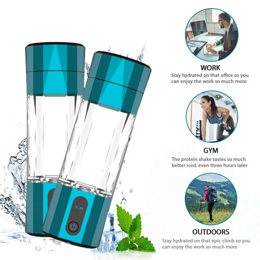 208ml Hydrogen Water Bottle Generator 6000-8000 PPB Portable Hydrogen Water Ionizer Machine with PEM Technology