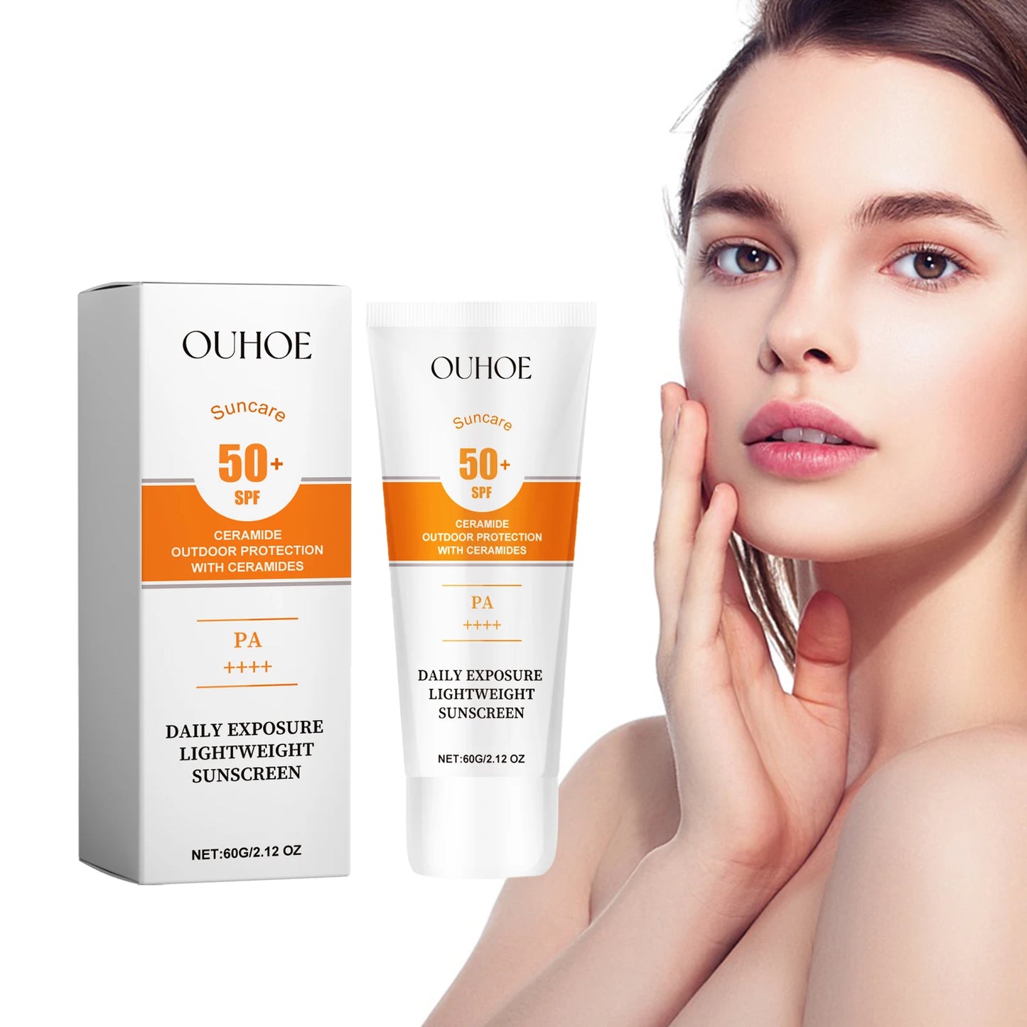 Ouhoe Sunscreen SPF50 Protective Cream Waterproof Moisturizing Face Body Blocker