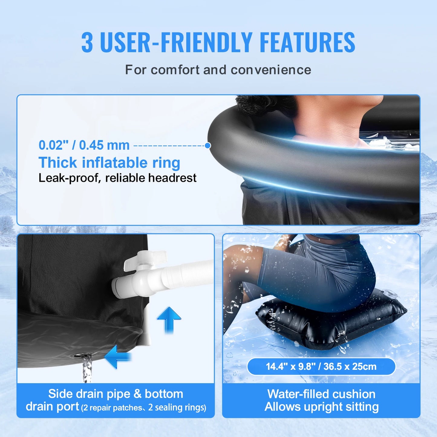 Portable Folding Ice Bath Tub For Cold Water Therapy