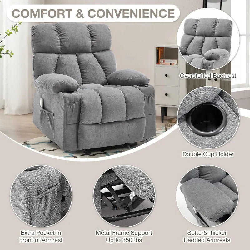 heated vibration rocker recliner chair