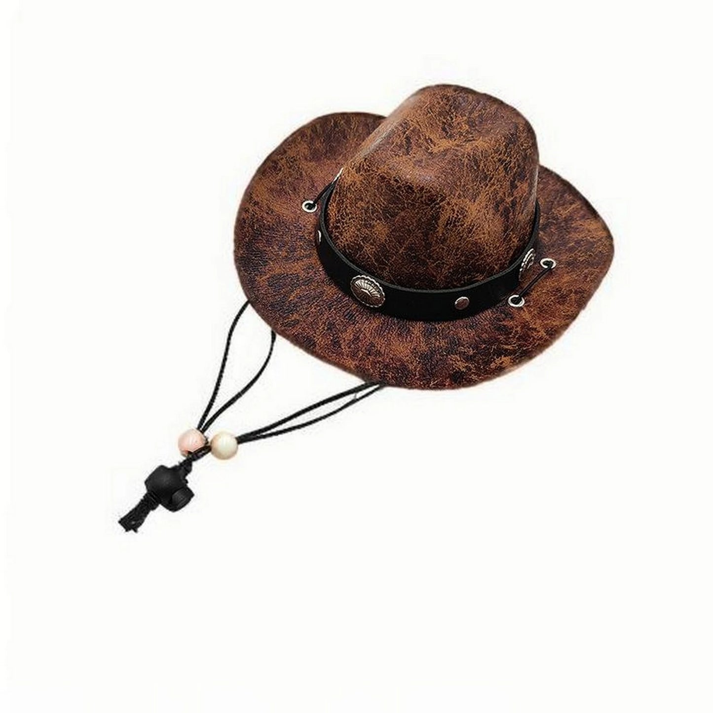 Pet Cowboy Hat With Bandana Set Adjustable Western Costume