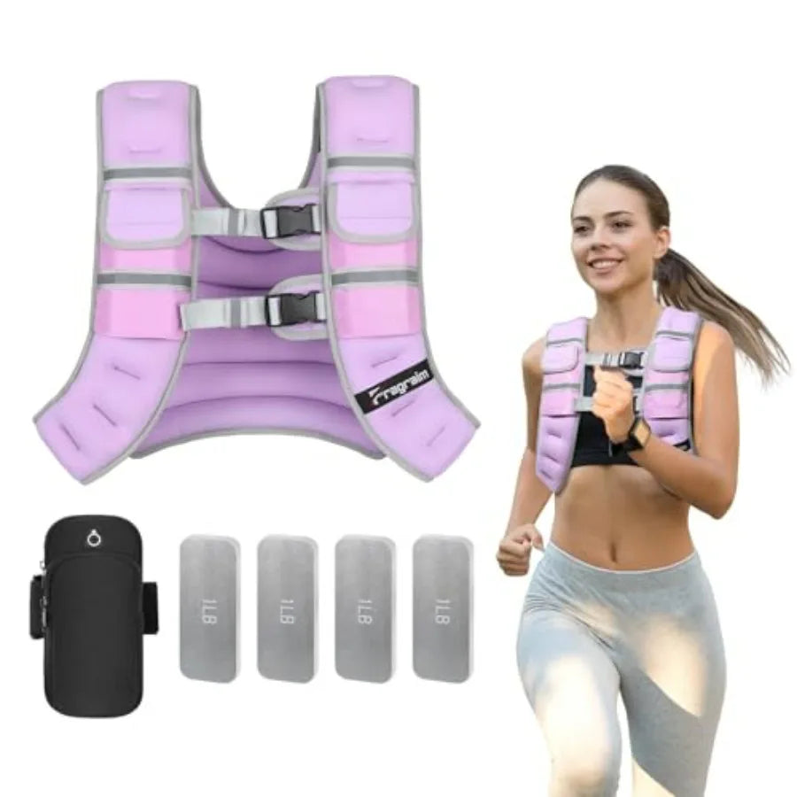 LISM Adjustable Weighted Vest 14-18lb with Removable Weights