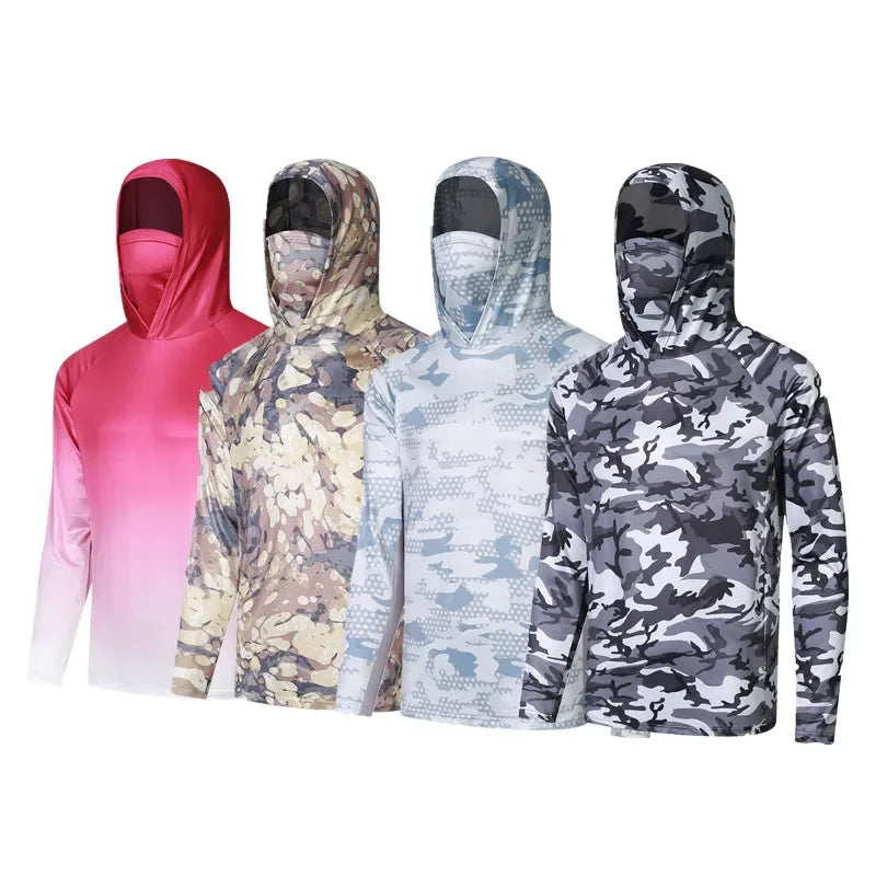men’s fishing sun protection long sleeve shirt