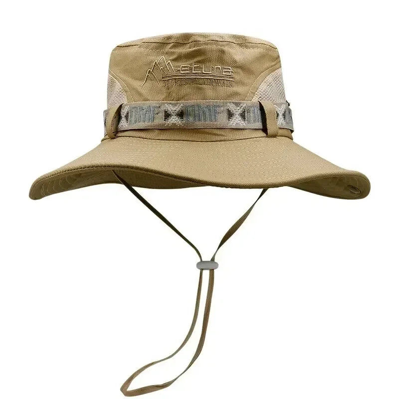 Outdoor UV Protection Wide Brim Bucket Hat for Hiking
