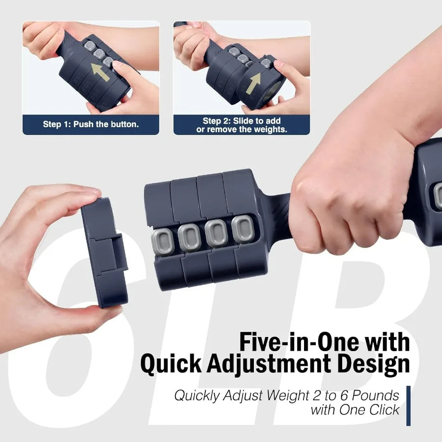 Adjustable Dumbbells Set of 2 Eight In One Hand Weights