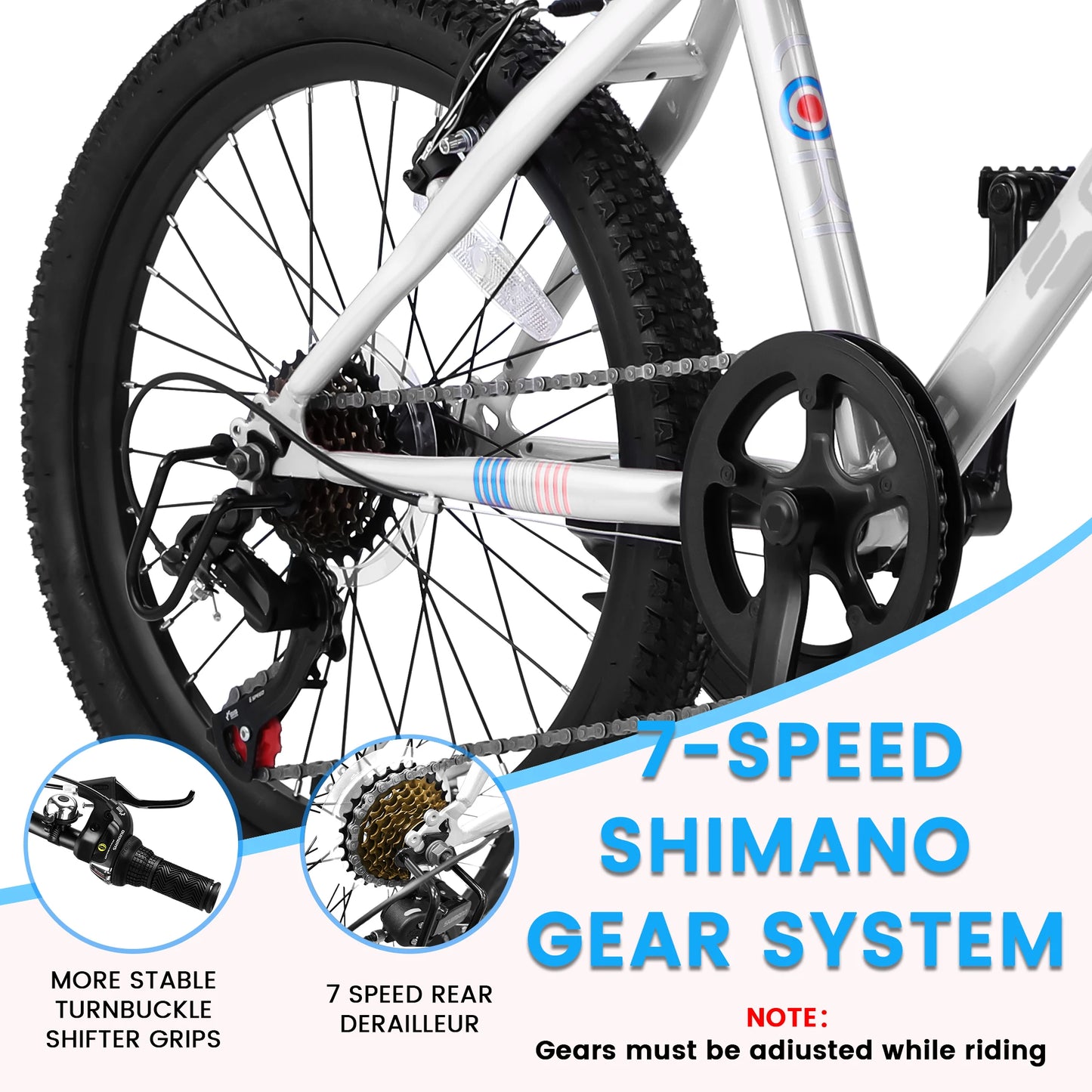 Ecarpat Kids Mountain Bike 7 Speed Front Suspension Disc Brake