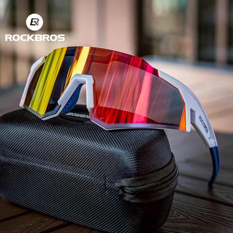 ROCKBROS Photochromic Polarized Cycling Glasses With Adjustable Nose
