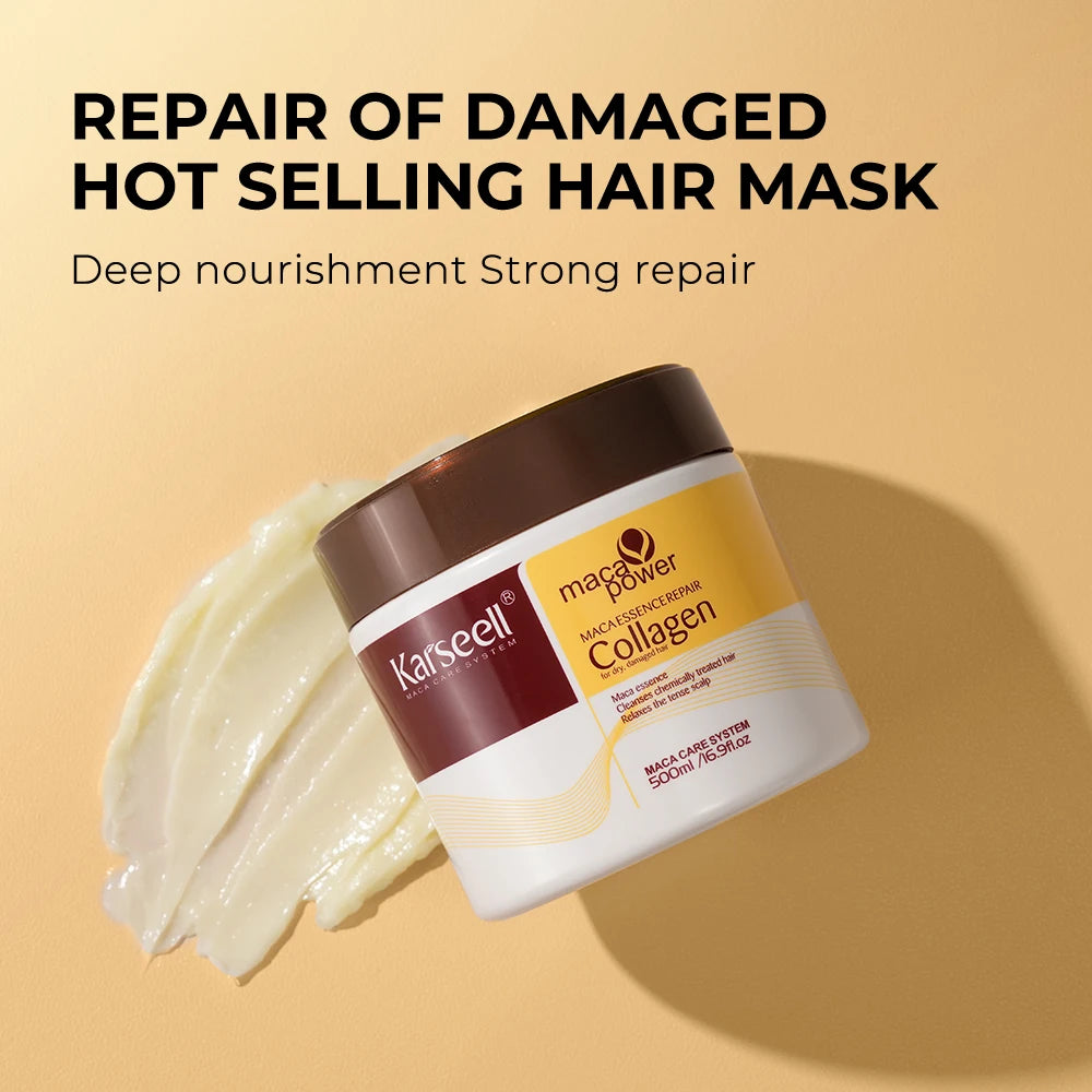 Karseell Collagen Hair Mask And Argan Oil Hair Serum Set For All Hair Types