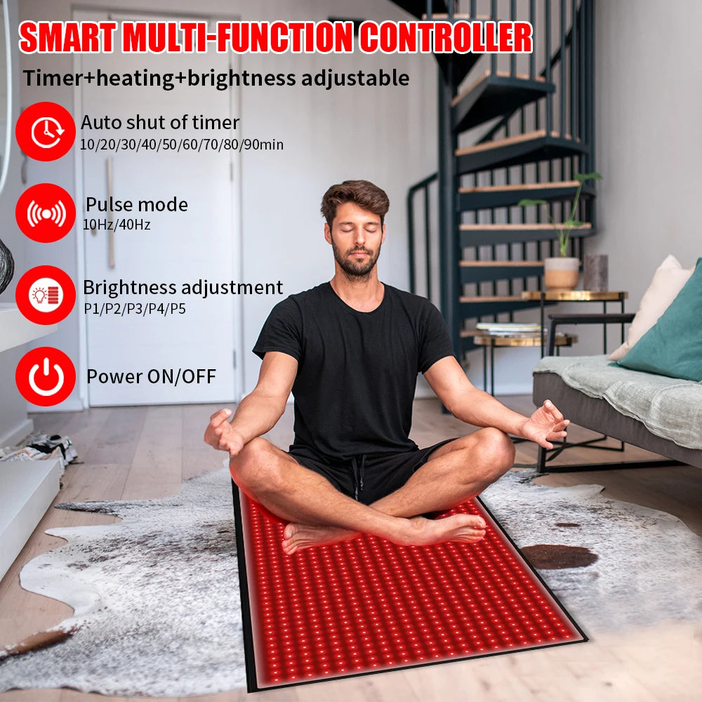 Full Body Red Light Therapy Mat for Pain Relief Wellness