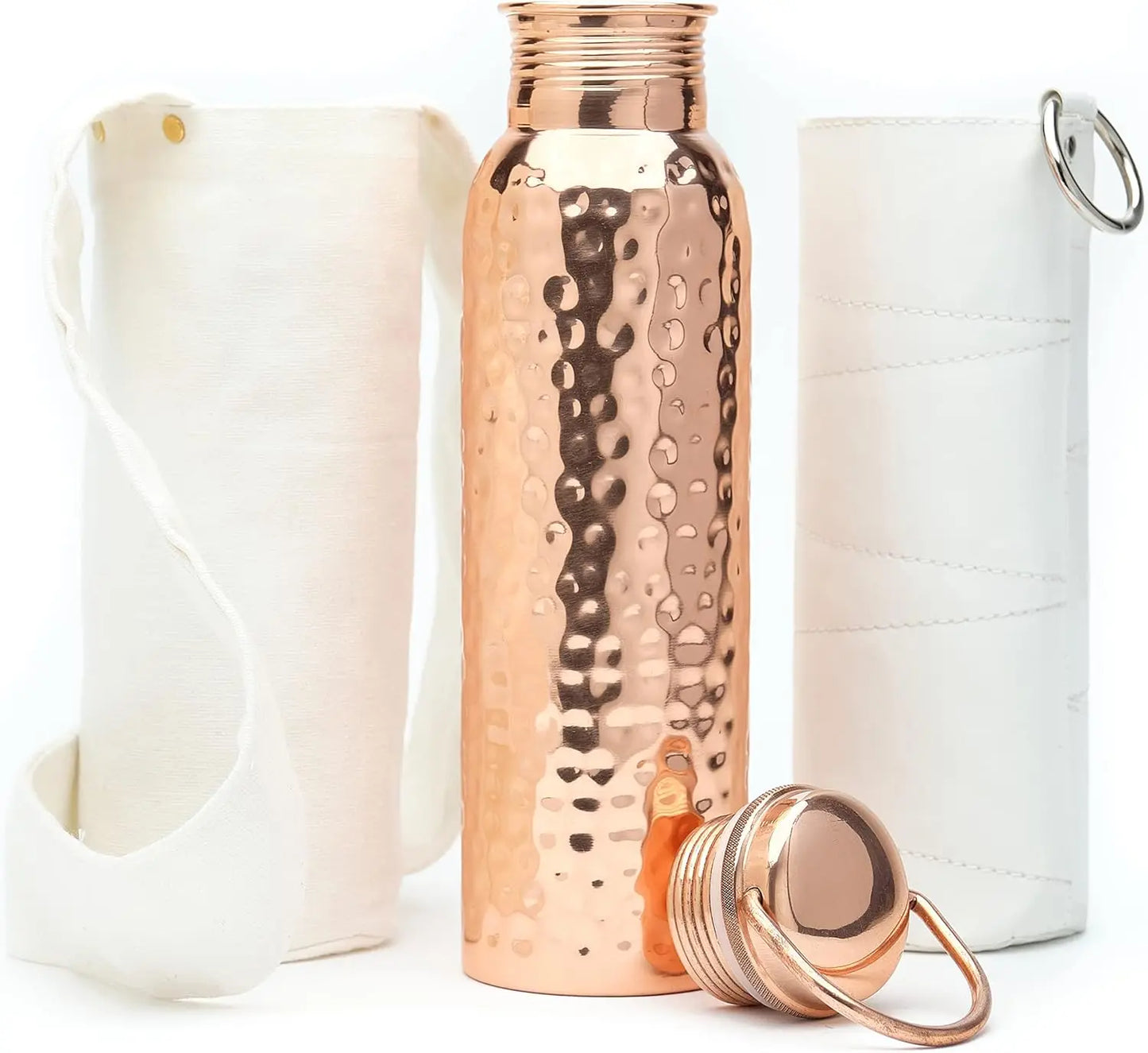 XMSJ Copper Water Bottle Lab Tested Leakproof with Sleeve Bag