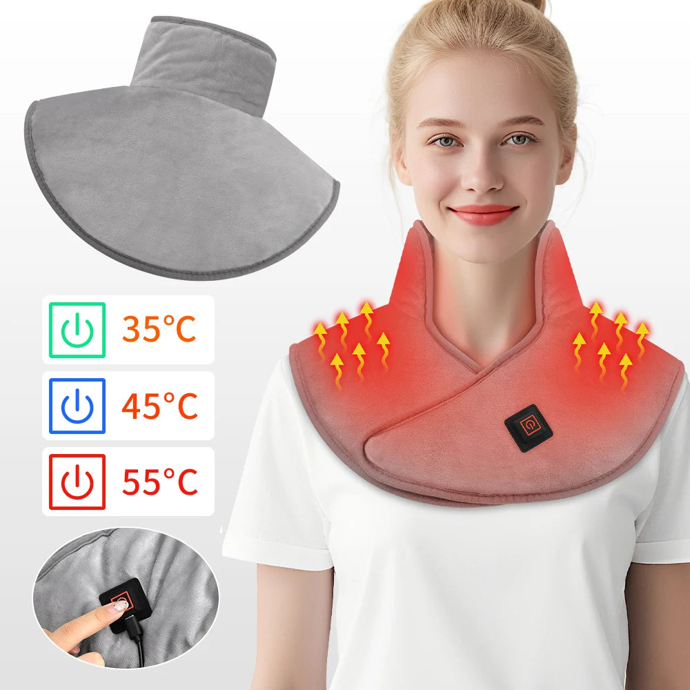 Electric Heating Shoulder Neck Pad Massager USB Threegear Heat Settings