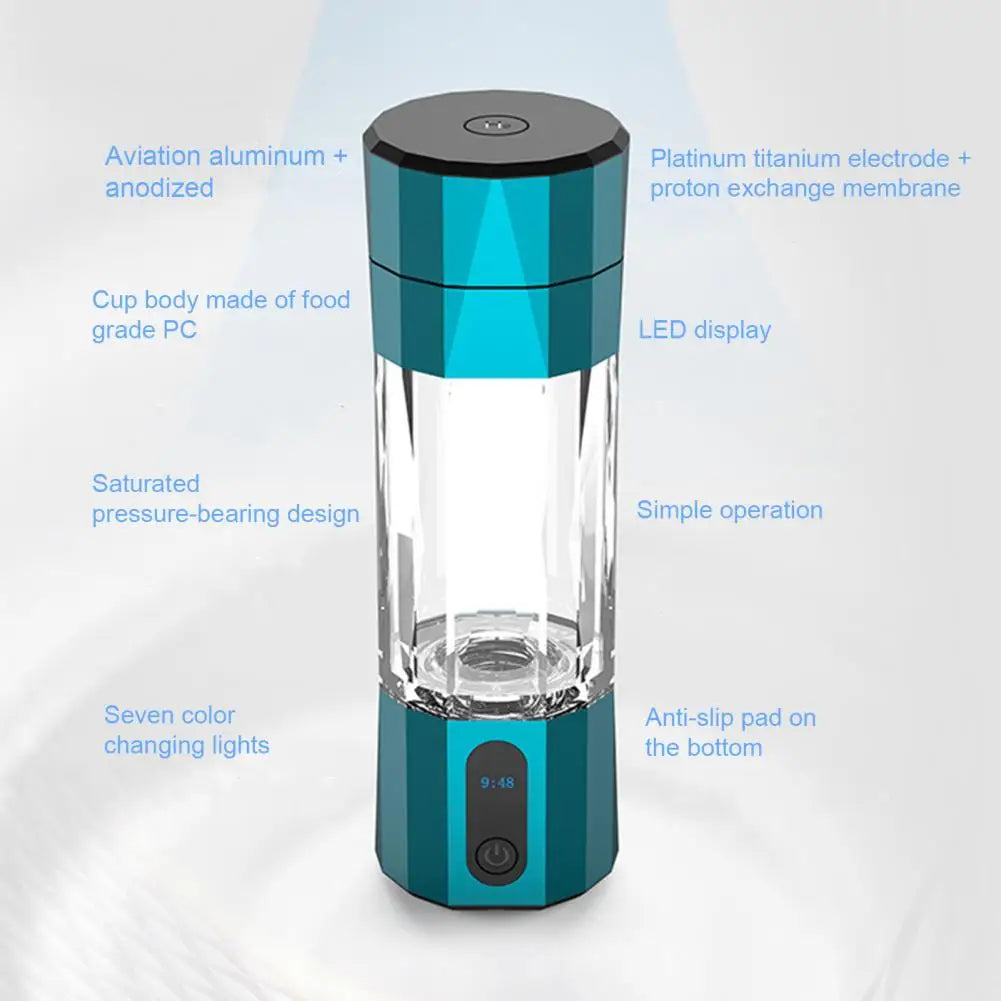 208ml Hydrogen Water Bottle Generator 6000-8000 PPB Portable Hydrogen Water Ionizer Machine with PEM Technology