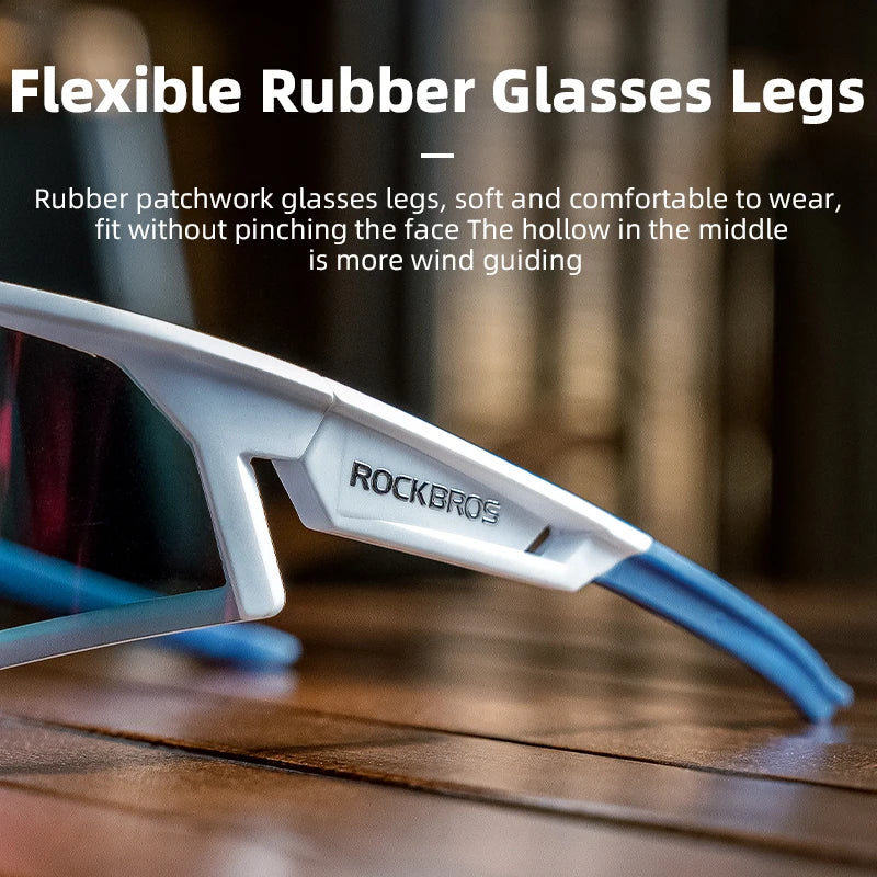 ROCKBROS Photochromic Polarized Cycling Glasses With Adjustable Nose