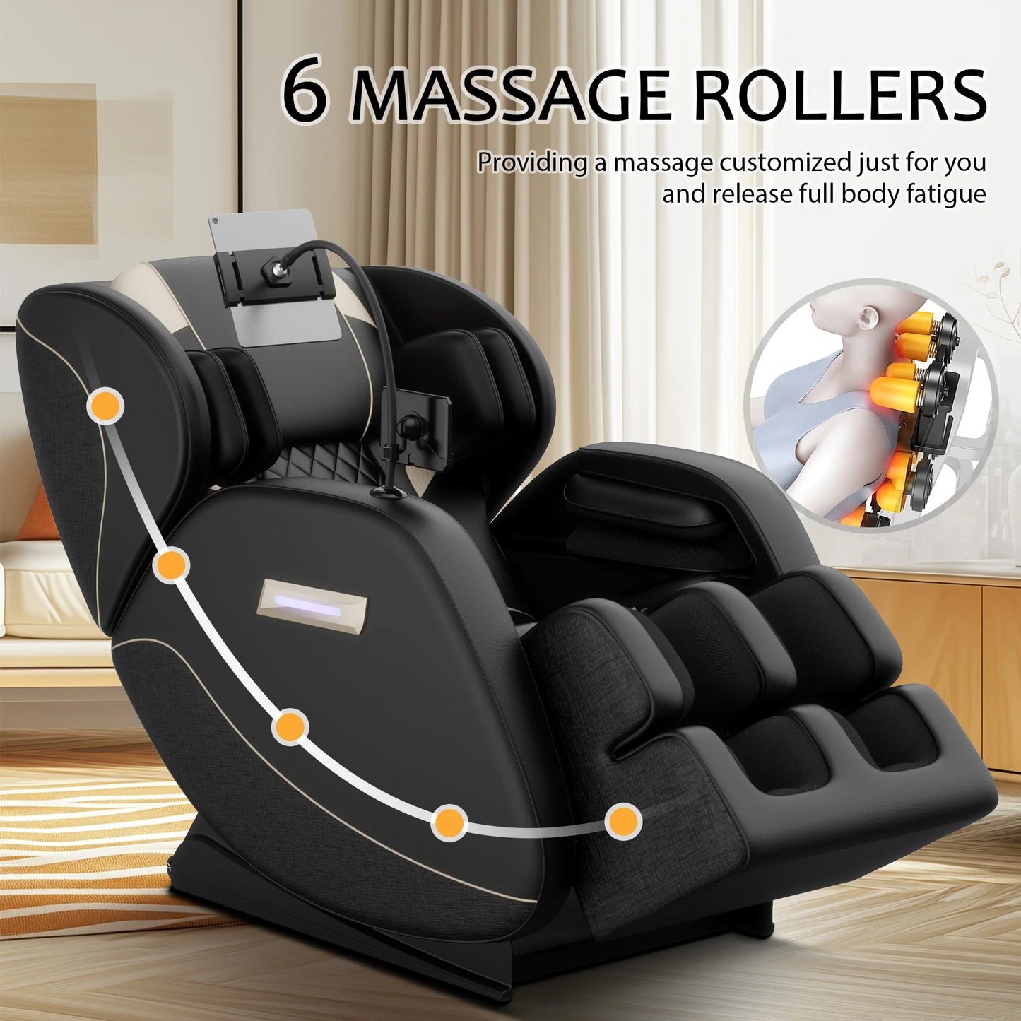 zero gravity full body massage chair with foot roller