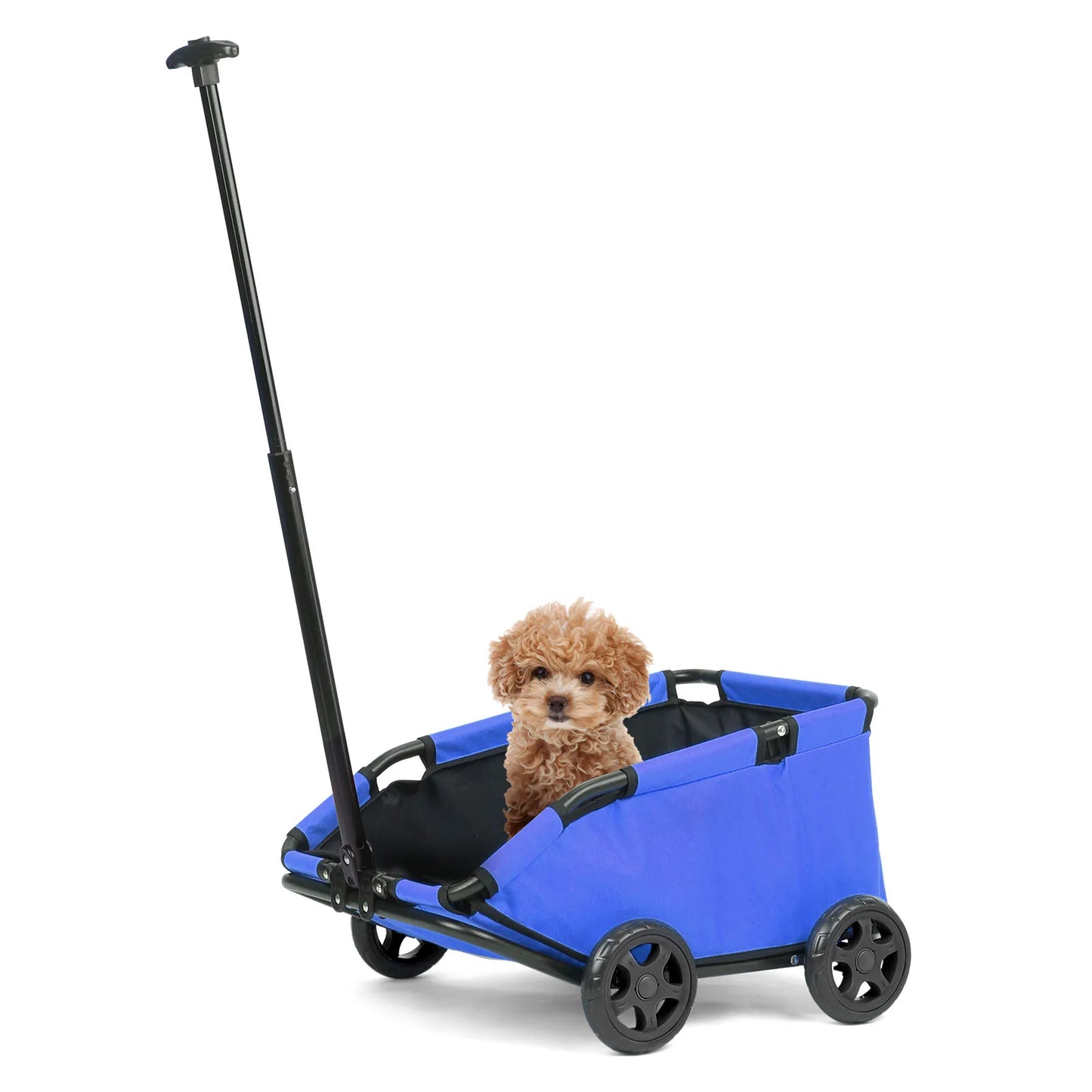 Folding Pet Stroller 4 Wheels Lightweight 360 Degree Rotation