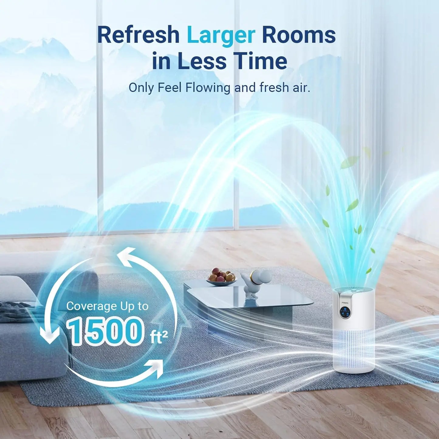 MOOKA HEPA Air Purifier With Aromatherapy For Quiet Home Use