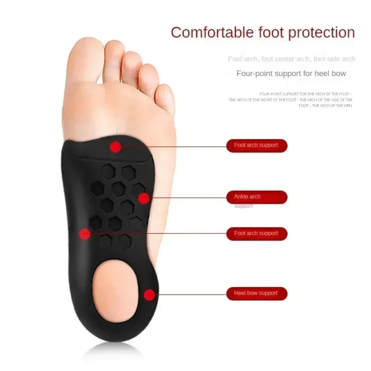 NONECN Flat Foot O Leg Correction Insoles Orthopedic Arch Support