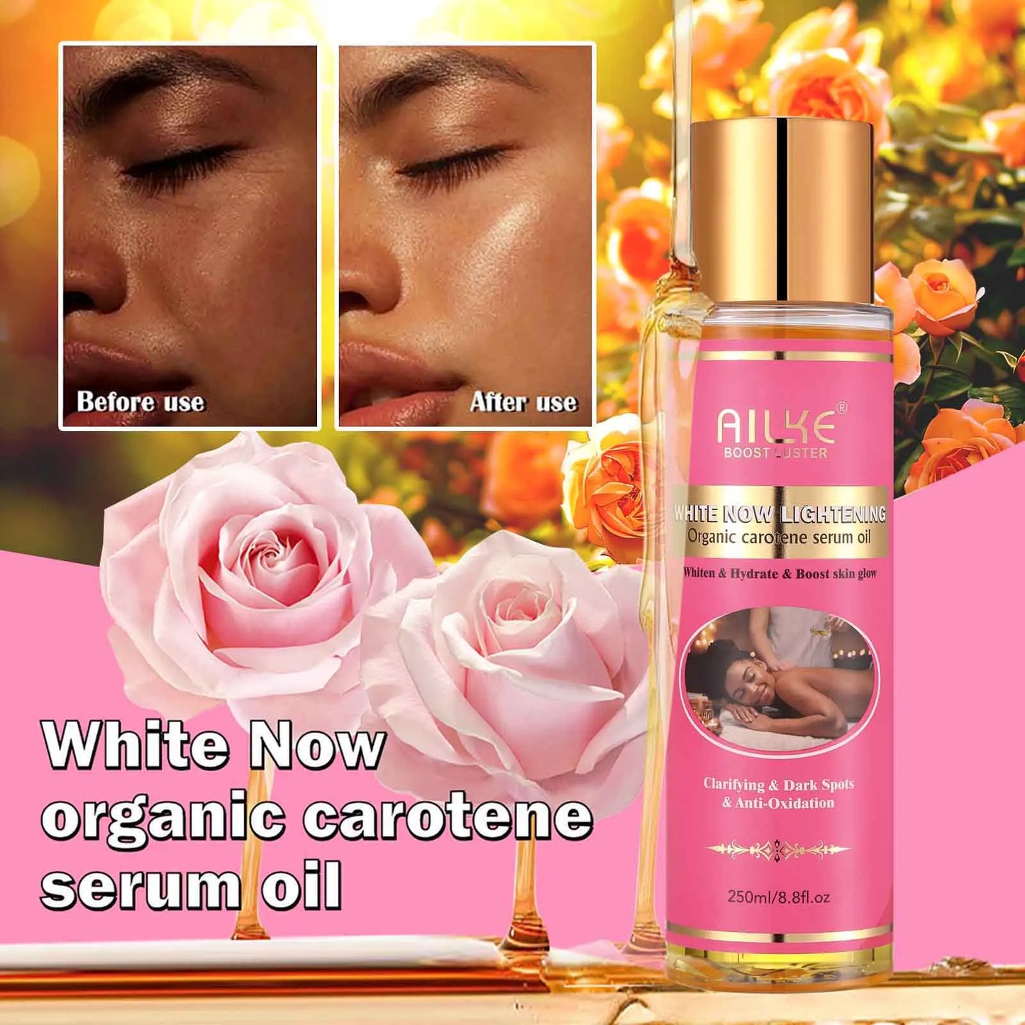 skin brightening set for acne stains moisturizing