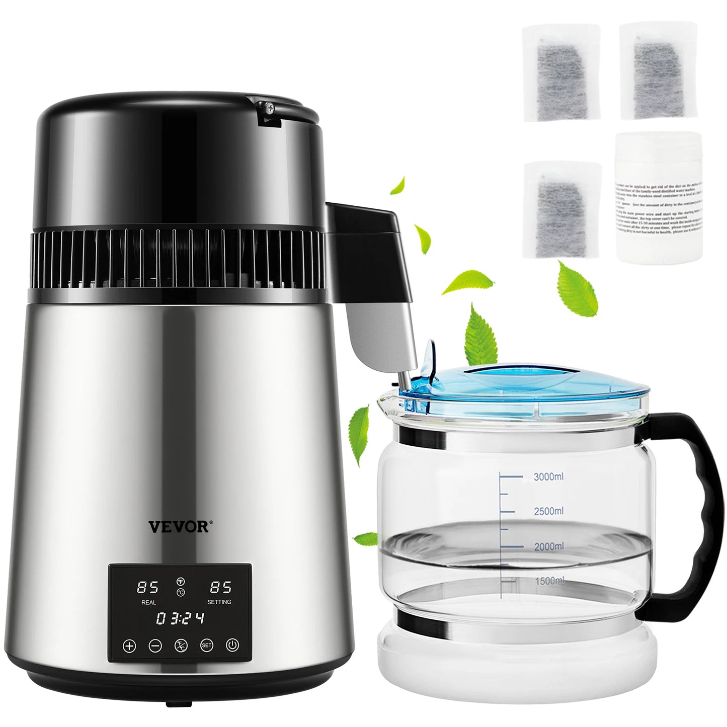 SucceBuy Water Distiller Purifier Dispenser With Dual Temp Display