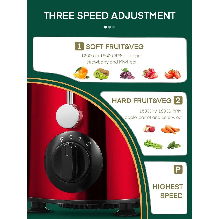 MDNG Centrifugal Juicer 400W Motor High Speed Juice Extractor