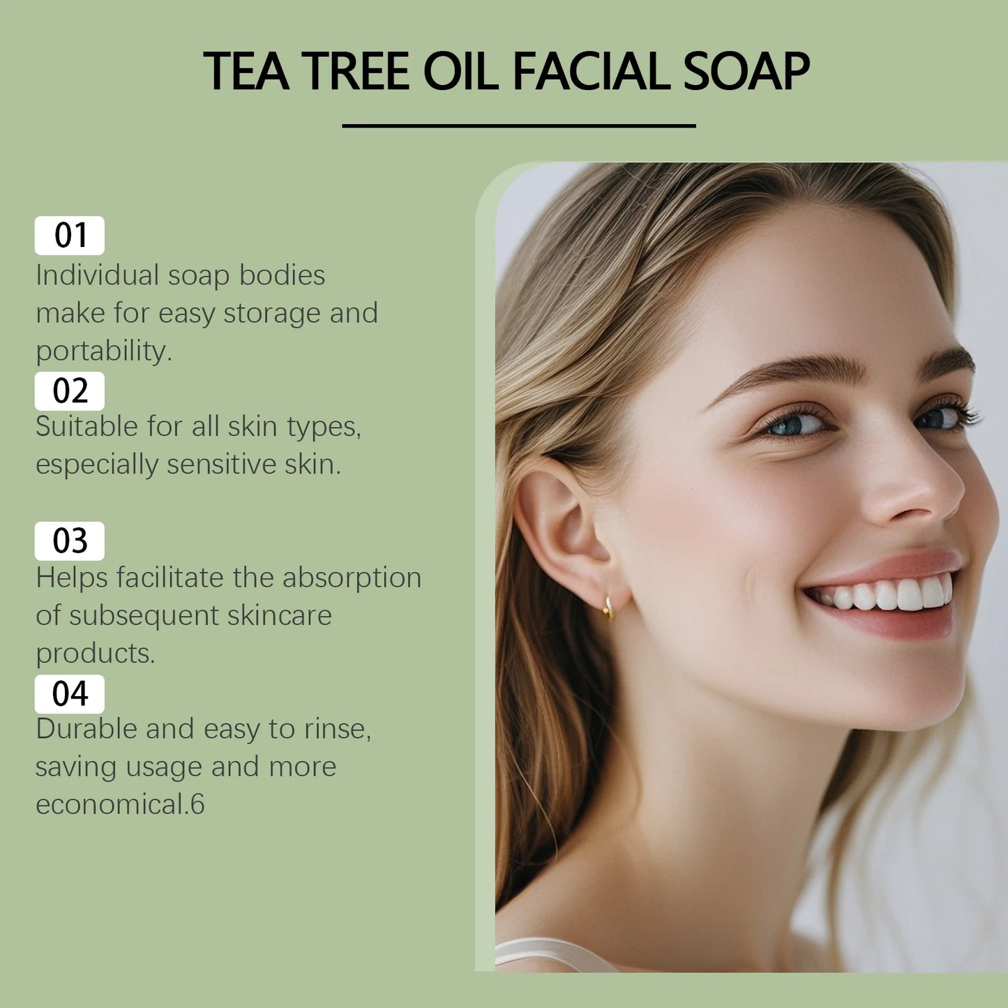 Hoygi Tea Tree Oil Facial Soap For Sensitive Skin Hydration