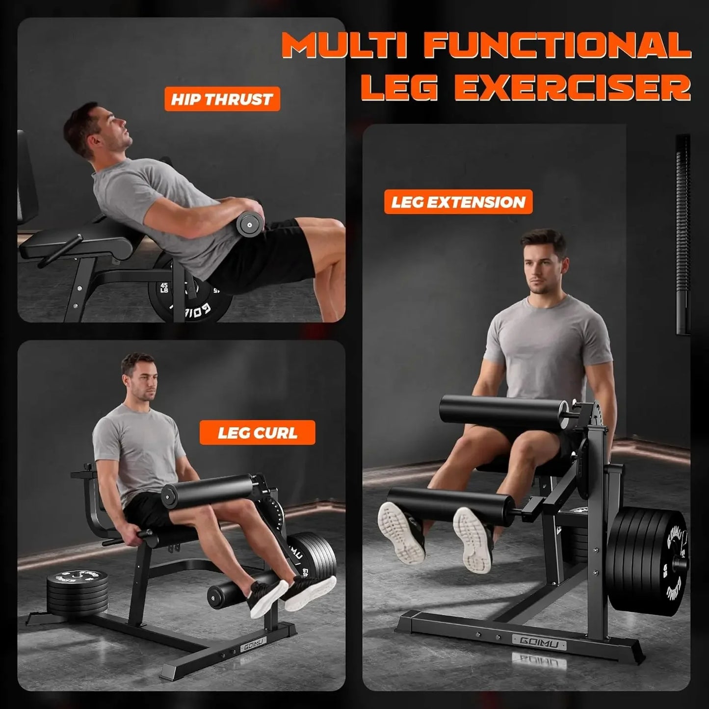 Leg Extension And Curl System 4 In 1 LowerBody Exercise