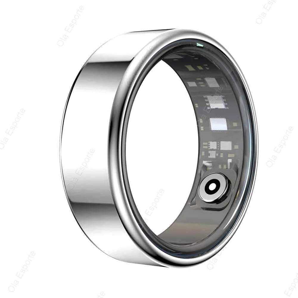 Smart Ring With Heart Rate Blood Oxygen Sleep Monitor IP68 5ATM Waterproof
