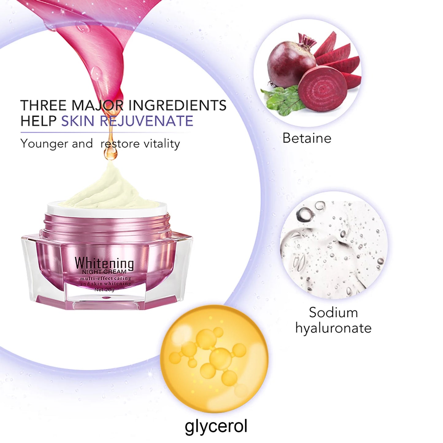 AILKE Hyaluronic Acid Face Cream Whitening Moisturizing Anti Aging Korean