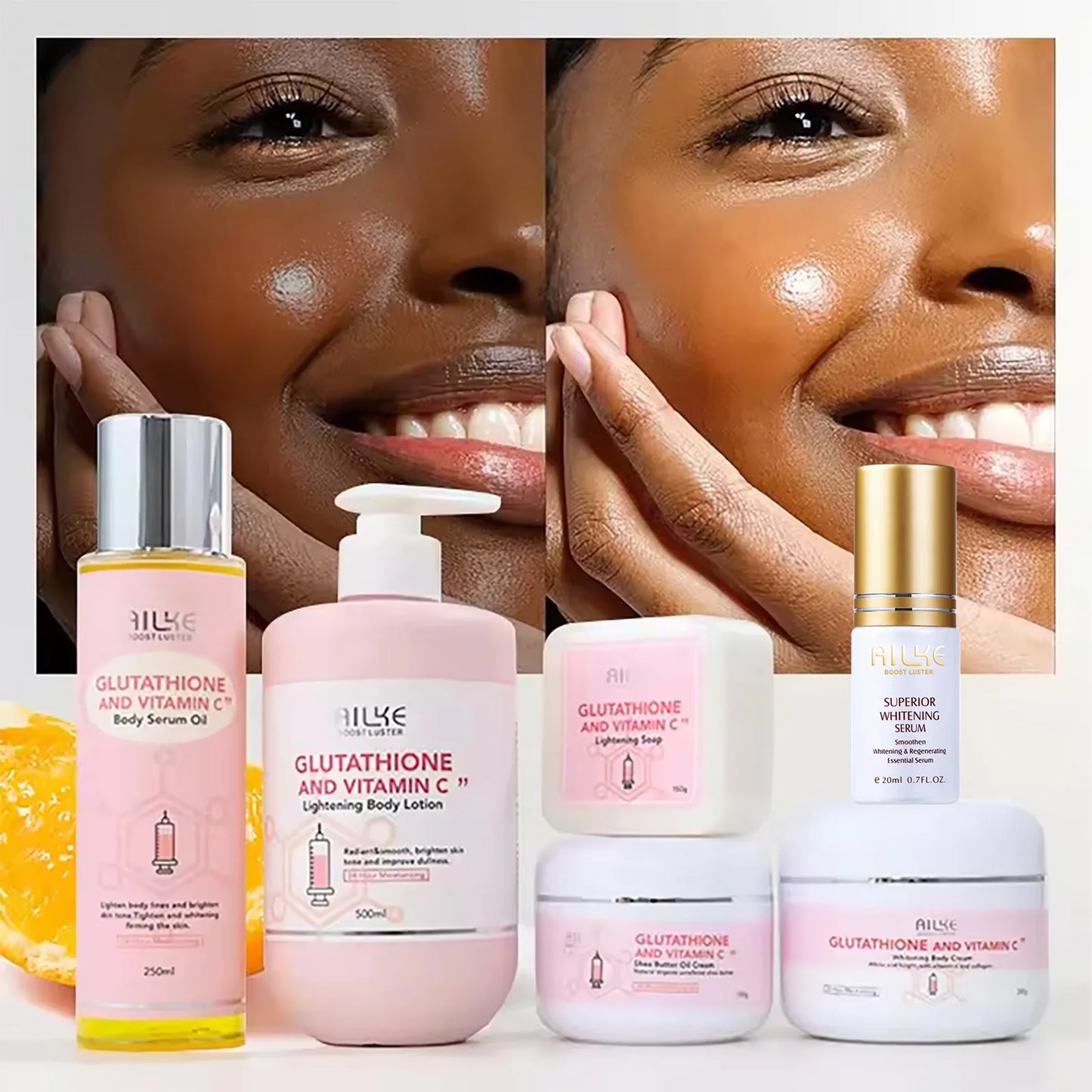 AILKE Glutathion Vitamin C Whitening Set For Brightening Skin