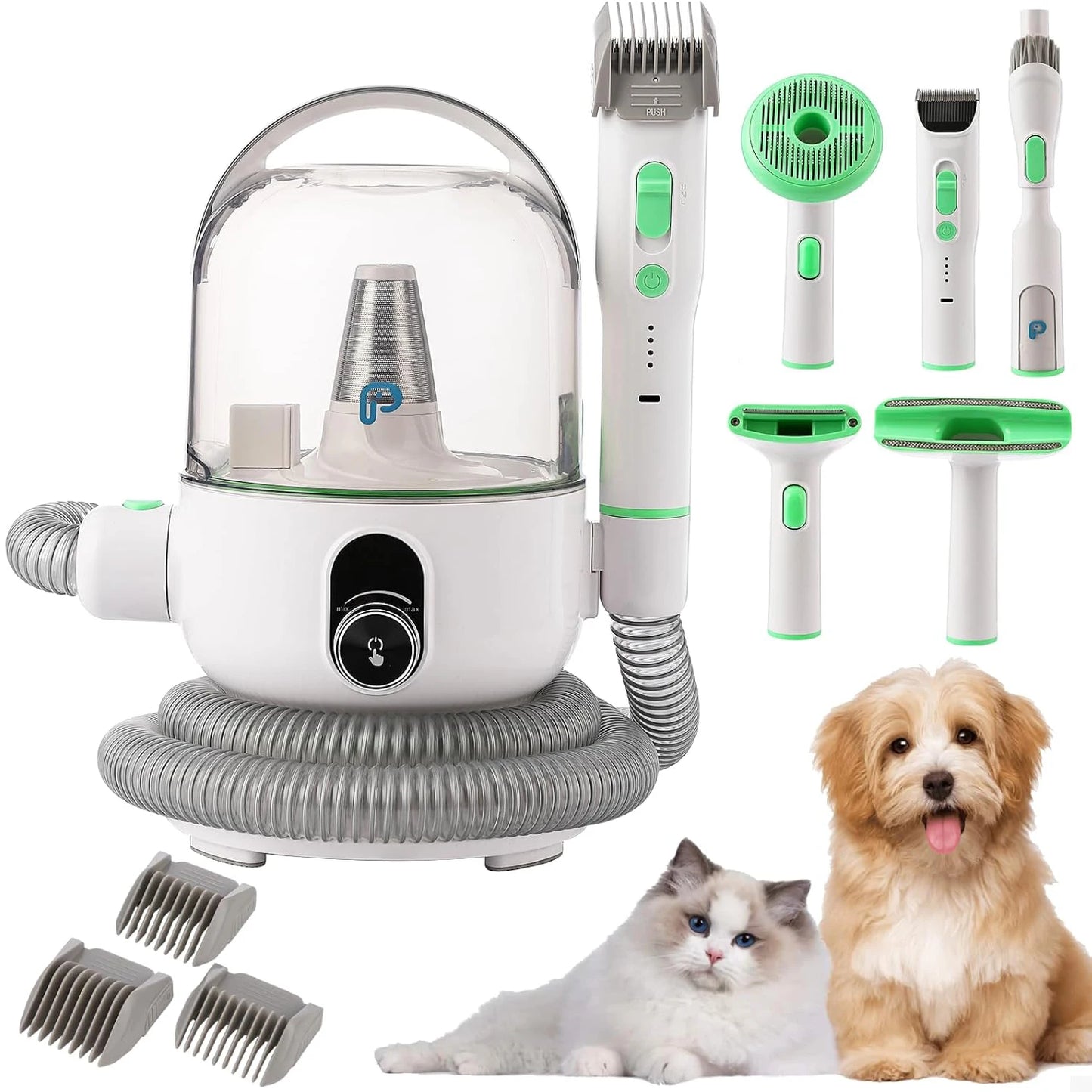 HiMISS Pet Grooming Vacuum Kit With 5 Tools For Pets