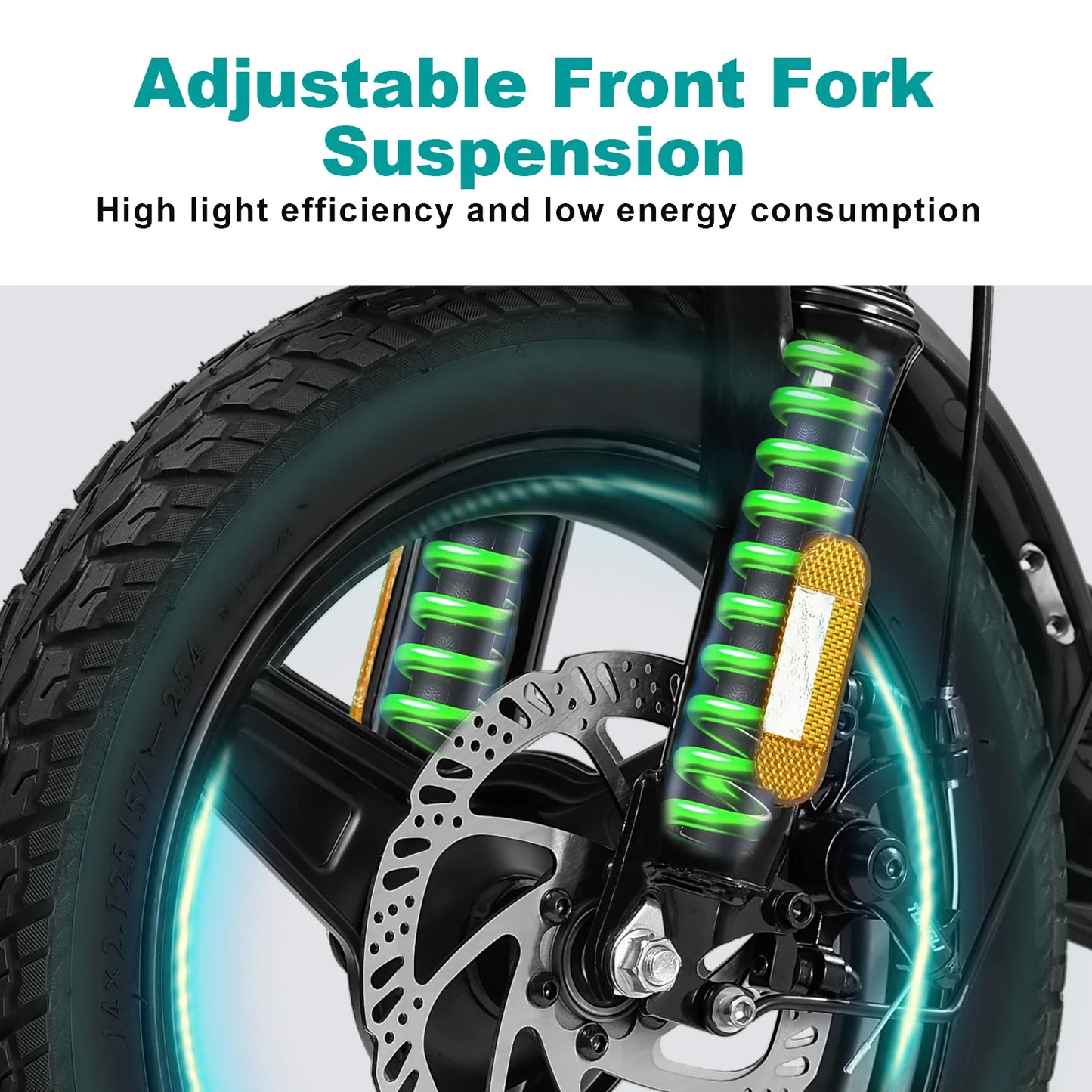 LELEKUAIC Folding Electric Bike for Adults 500W Motor Removable Battery