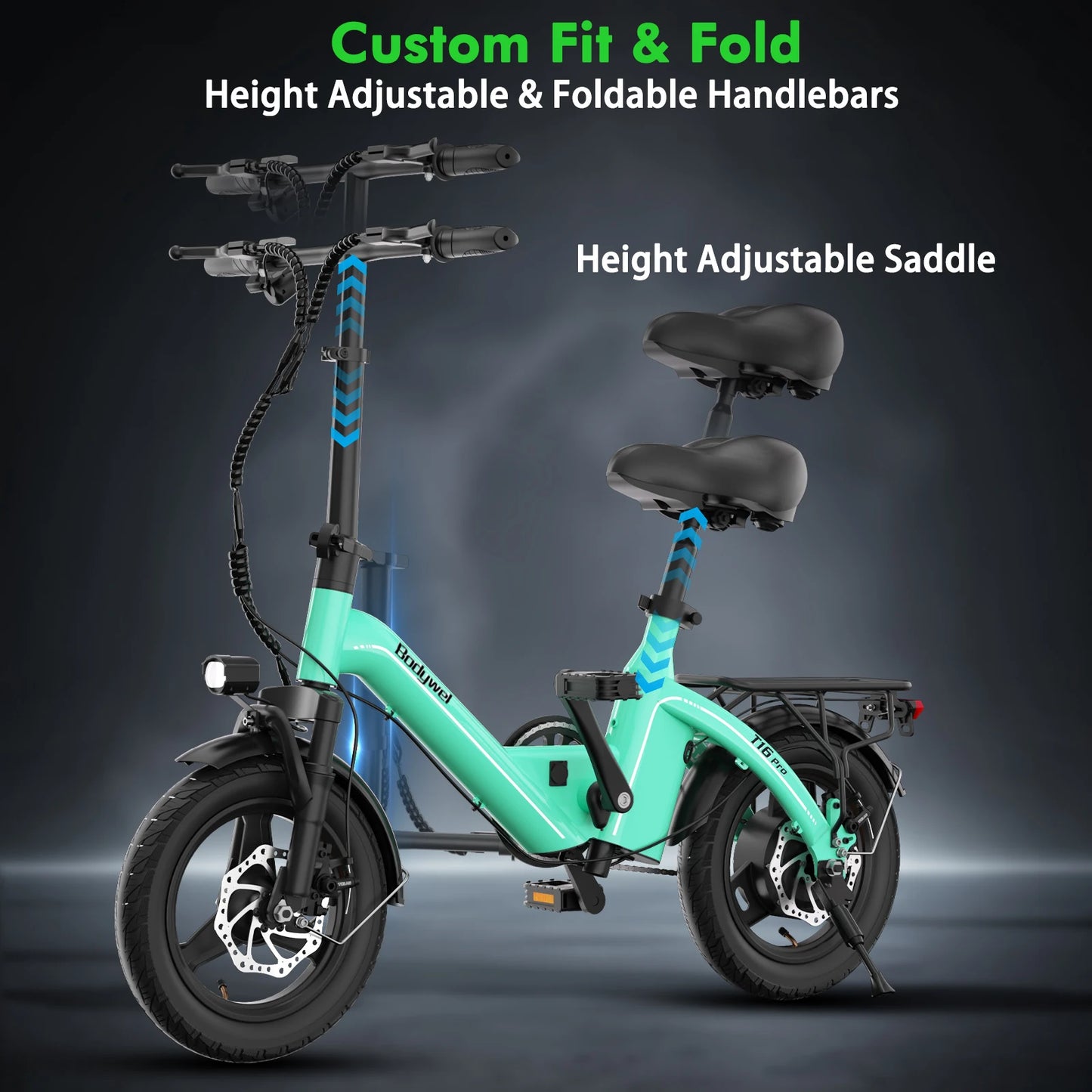 Bodywel T16pro Folding Electric Bike 750W Dual Disc Brakes Urban