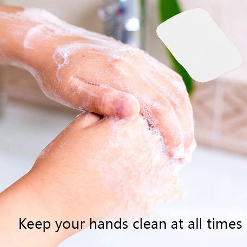 Soap Paper Portable Hand Washing Sheets Travel Scented Soap Tablets