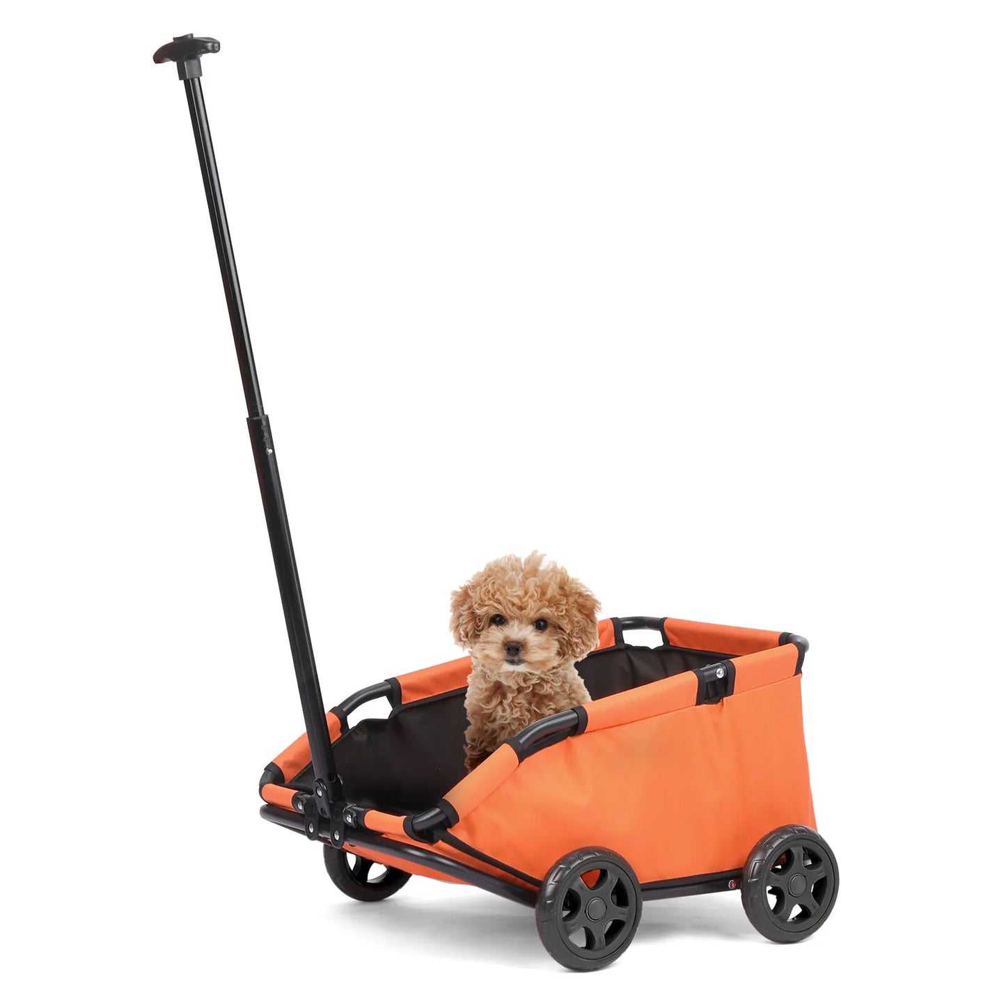 Folding Pet Stroller 4 Wheels Lightweight 360 Degree Rotation