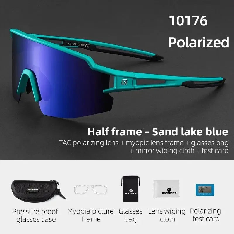 ROCKBROS Photochromic Polarized Cycling Glasses Built In Myopia Frame