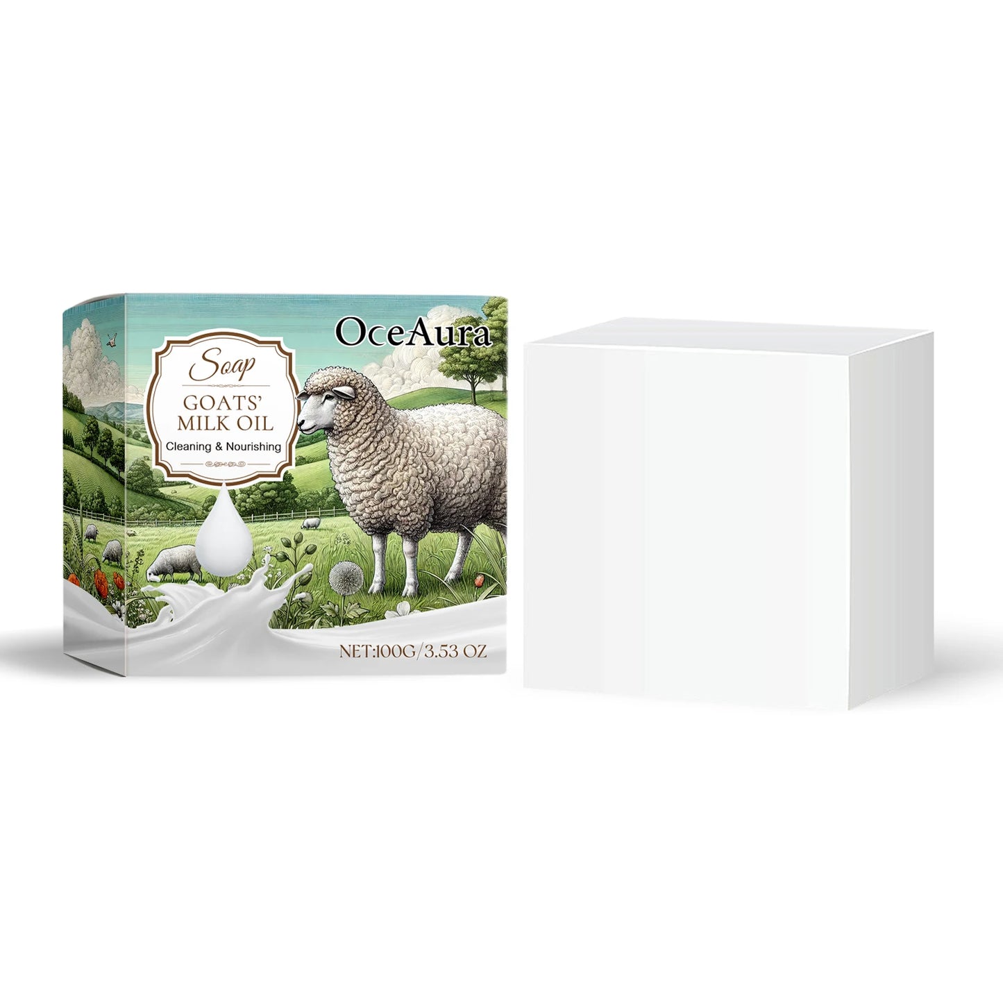 OceAura Natural Goats Milk Oil Soap For Hydration And Cleansing